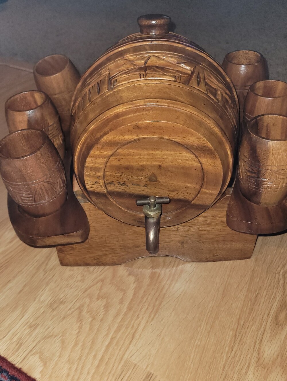 Vintage Wooden Drink Dispenser